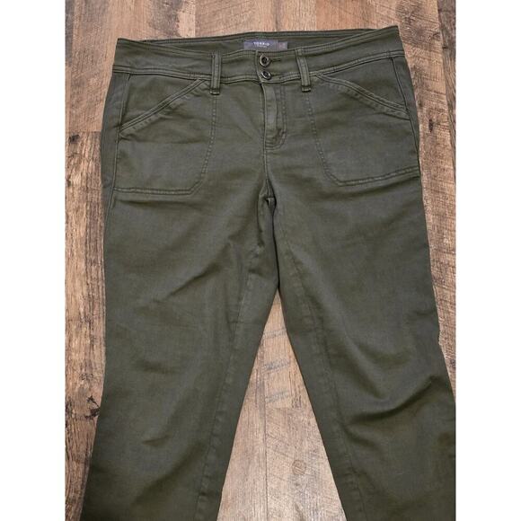 Torrid Jeans Womens 12 Olive Green Skinny Crop Ankle Aviator Utility Twill Khaki - Picture 3 of 6
